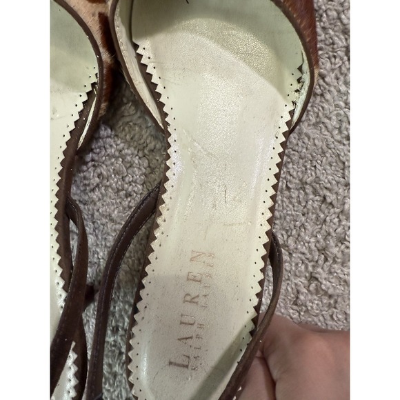 Vintage Ralph Lauren Giraffe Print Kitten Heels Old Money Quiet Luxury Y2K 6.5 - Picture 3 of 6